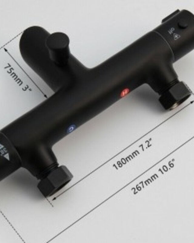 Rene Houtman Thermostatische Zwarte Badkraan