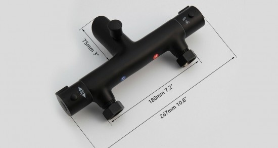 Rene Houtman Thermostatische Zwarte Badkraan