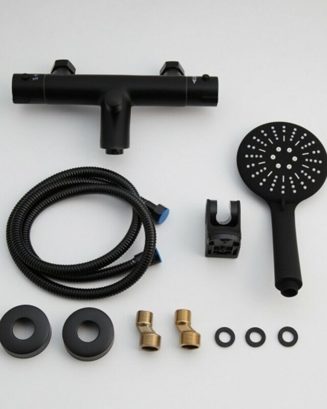 Rene Houtman Thermostatische Zwarte Badkraan