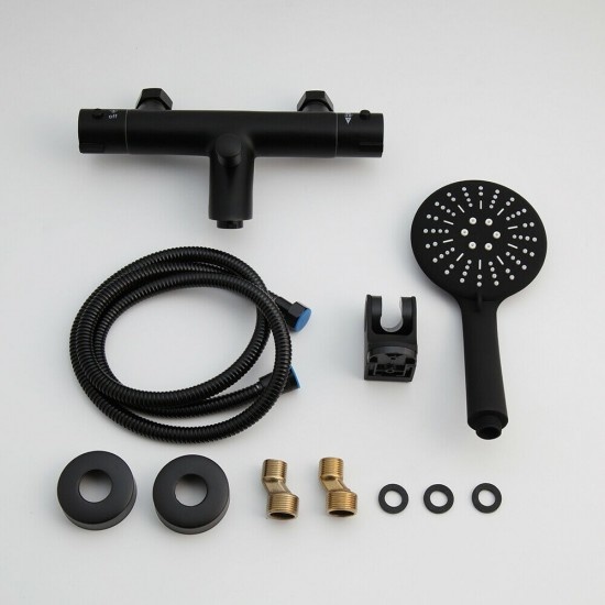 Rene Houtman Thermostatische Zwarte Badkraan