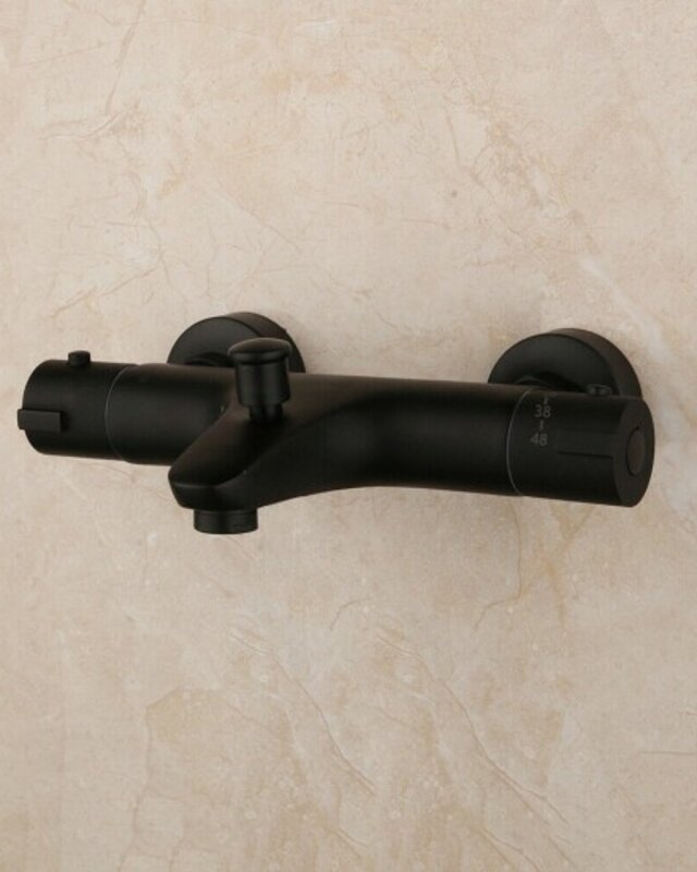 Rene Houtman Zwarte Thermostatische Badkraan