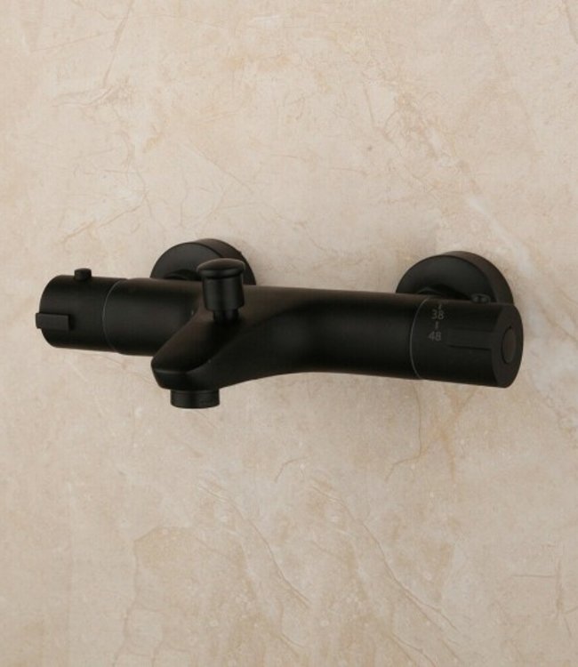 Rene Houtman Zwarte Thermostatische Badkraan