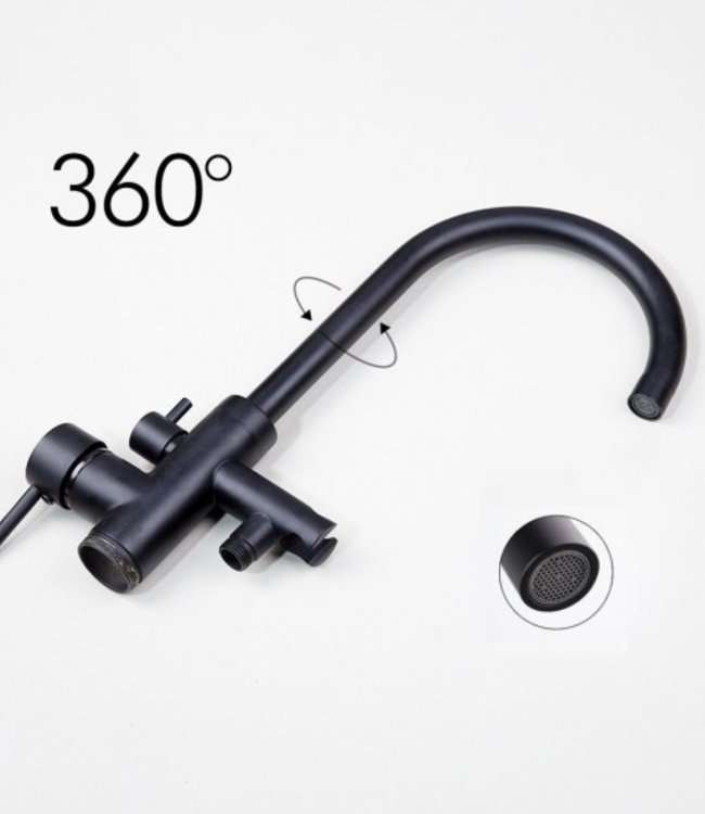 Rene Houtman Vrijstaande Zwarte Moderne Badkraan