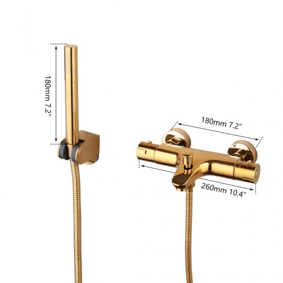 Rene Houtman Goudkleurige Thermostatische Badkraan