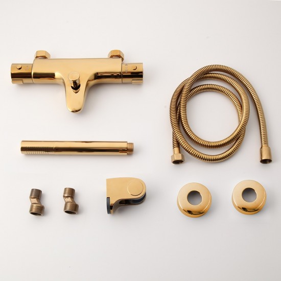 Rene Houtman Goudkleurige Thermostatische Badkraan