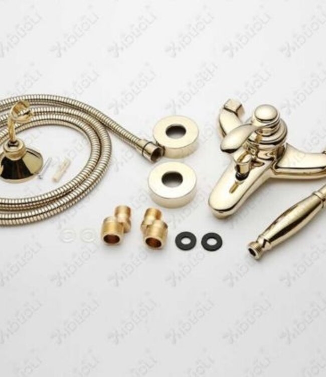 Rene Houtman Gouden Badkraan Muurbevestiging