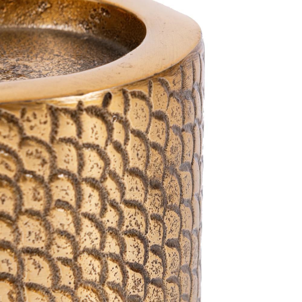 Bazar Bizar De Croco Kaars Houder - Messing - L
