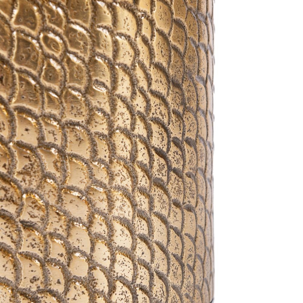 Bazar Bizar De Croco Kaars Houder - Messing - L