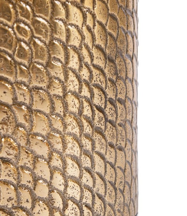 Bazar Bizar De Croco Kaars Houder - Messing - M