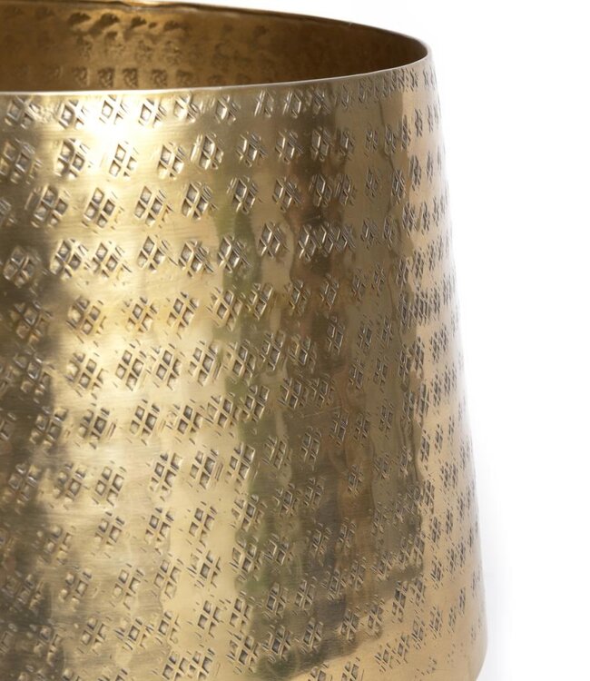 Bazar Bizar De Hammered Planter - Plantenbak - Messing - XL