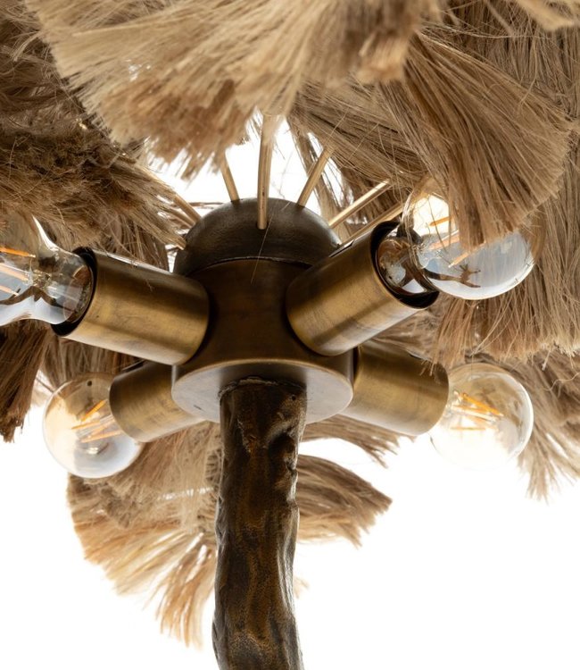 Bazar Bizar De Palmboom Tafellamp - Naturel Goud - L