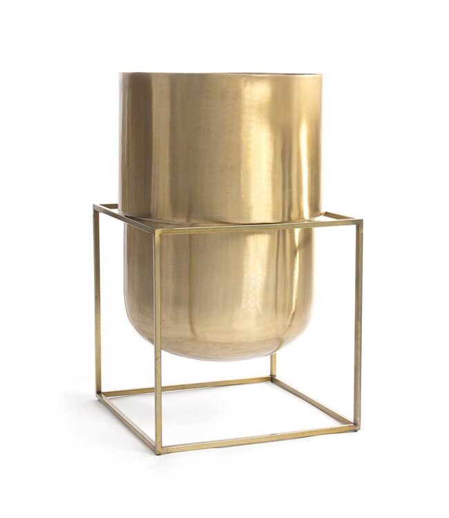 Bazar Bizar The Square Box Plantenbak - Messing - XL