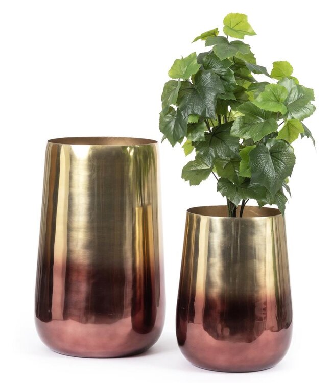 Bazar Bizar The Two Tone Plantenbak - Messing - L