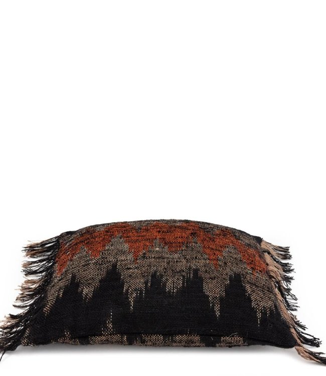 Bazar Bizar The Oh My Gee Kussenhoes - Zwart/ Oranje - 40x40