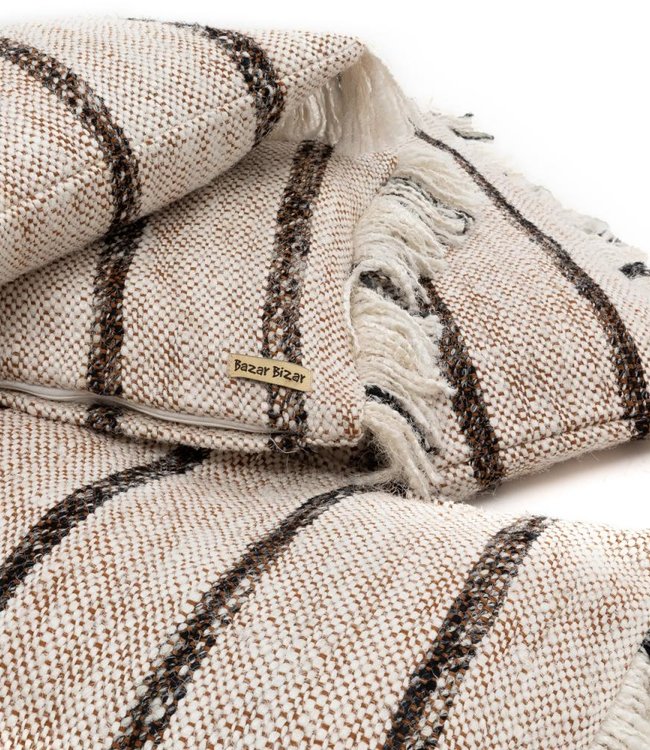 Bazar Bizar The Oh My Gee Kussenhoes - Bohemian Wit - 40x40