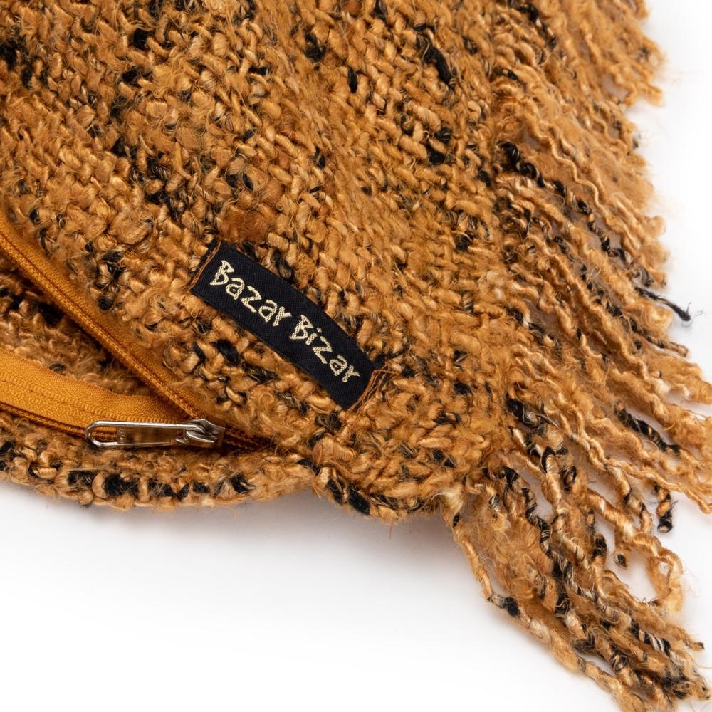 Bazar Bizar The Oh My Gee Kussenhoes - Kaneel/ Zwart - 30x50