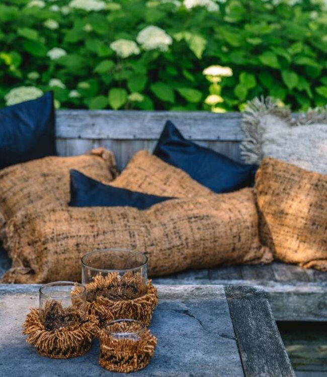 Bazar Bizar The Oh My Gee Kussenhoes - Kaneel/ Zwart - 30x50