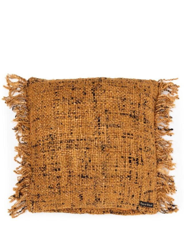Bazar Bizar The Oh My Gee Kussenhoes - Kaneel/ Zwart - 40x40