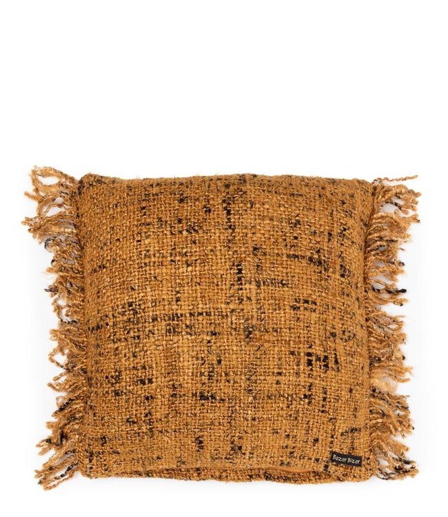 Bazar Bizar The Oh My Gee Kussenhoes - Kaneel/ Zwart - 40x40