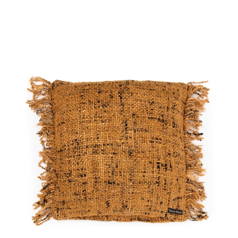 Bazar Bizar The Oh My Gee Kussenhoes - Kaneel/ Zwart - 40x40