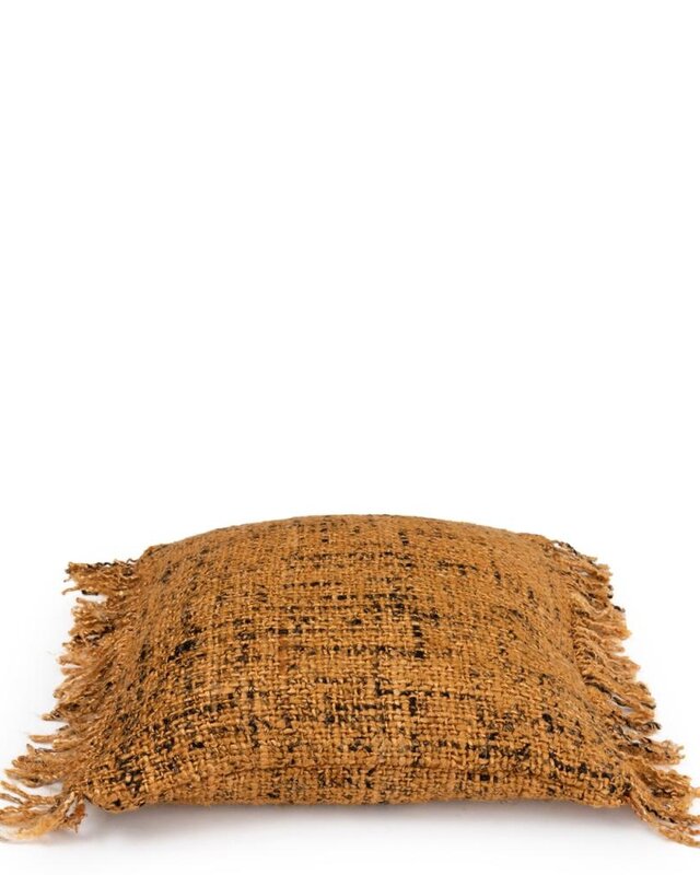 Bazar Bizar The Oh My Gee Kussenhoes - Kaneel/ Zwart - 40x40