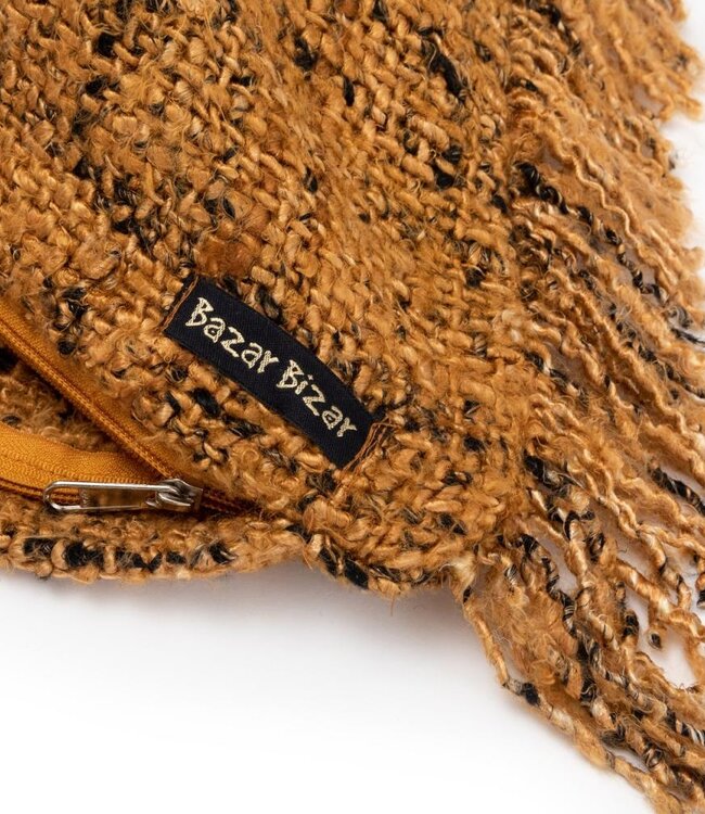 Bazar Bizar The Oh My Gee Kussenhoes - Kaneel/ Zwart - 60x60