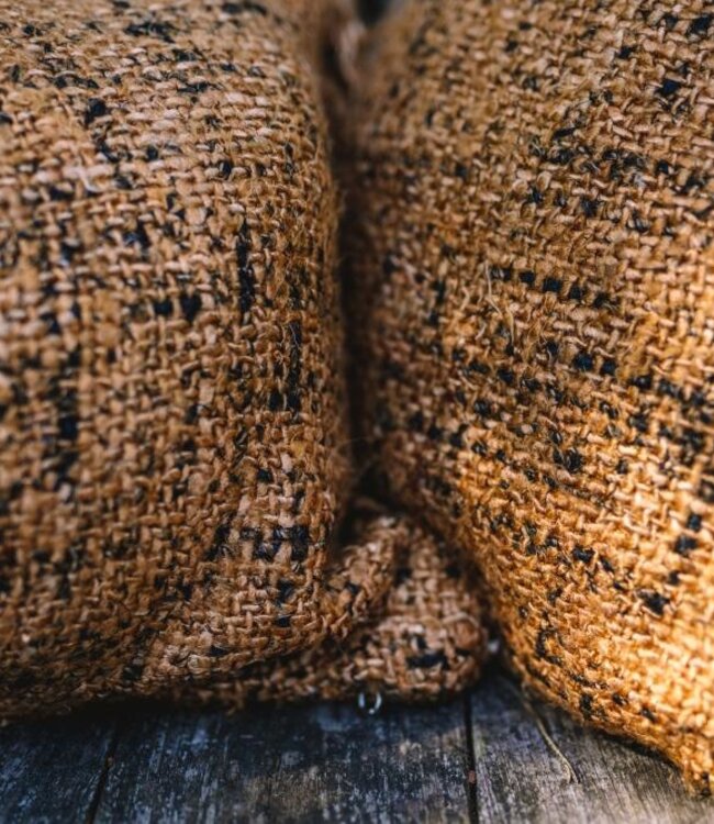 Bazar Bizar The Oh My Gee Kussenhoes - Kaneel/ Zwart - 60x60