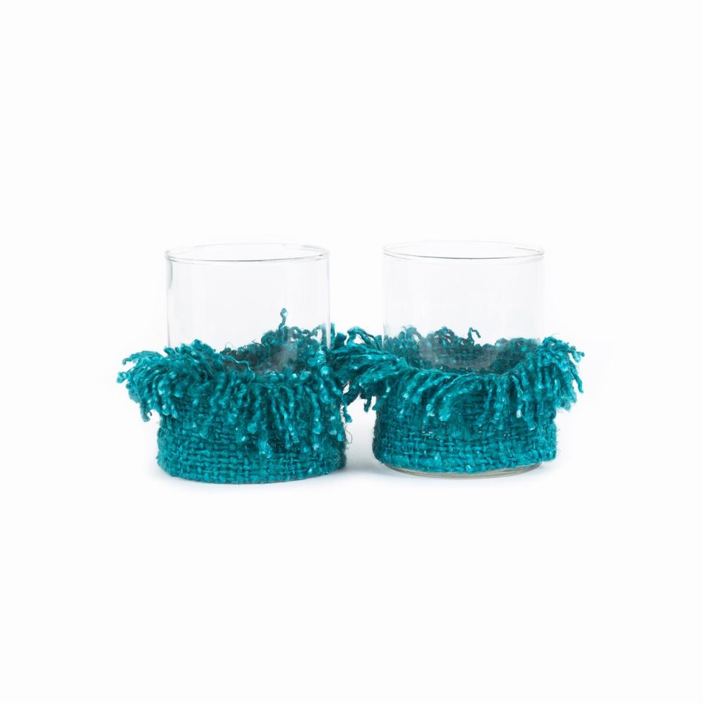 Bazar Bizar The Oh My Gee Kaars Houder - Aqua - L - Set van 2