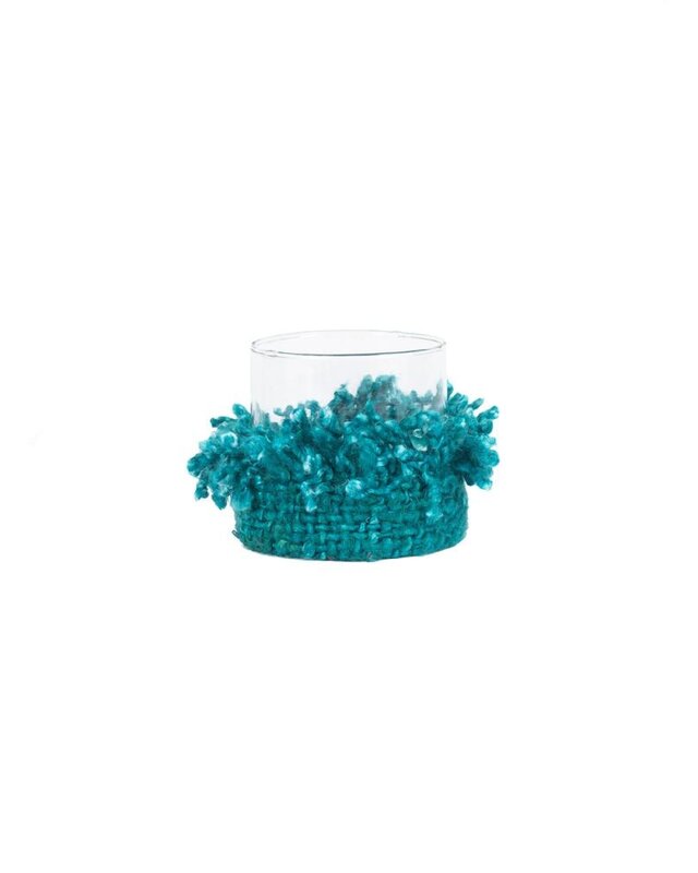 Bazar Bizar The Oh My Gee Kaars Houder - Aqua - S - Set van 4