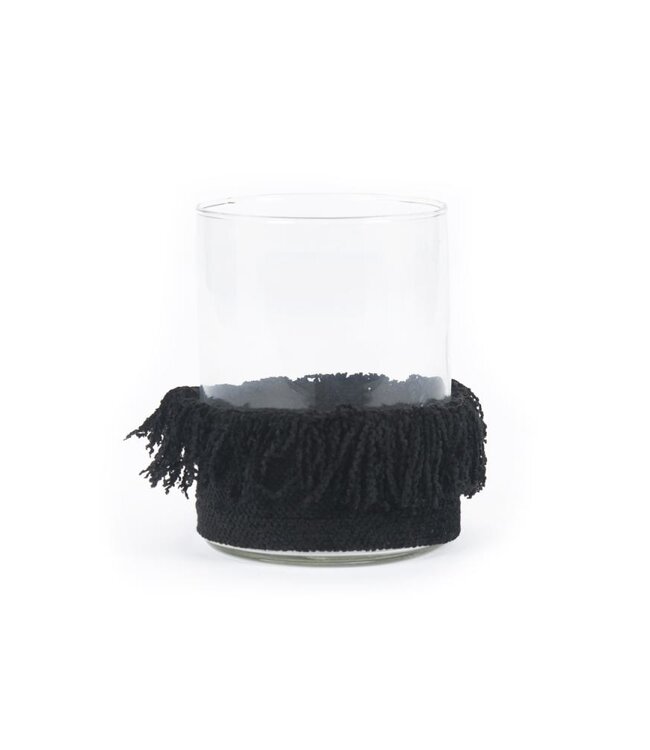 Bazar Bizar The Oh My Gee Kaars Houder - Zwart Velvet - L - Set van 2