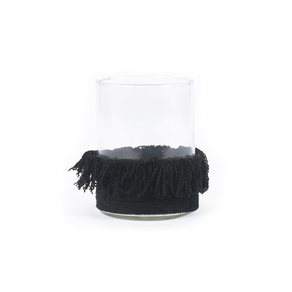 Bazar Bizar The Oh My Gee Kaars Houder - Zwart Velvet - L - Set van 2