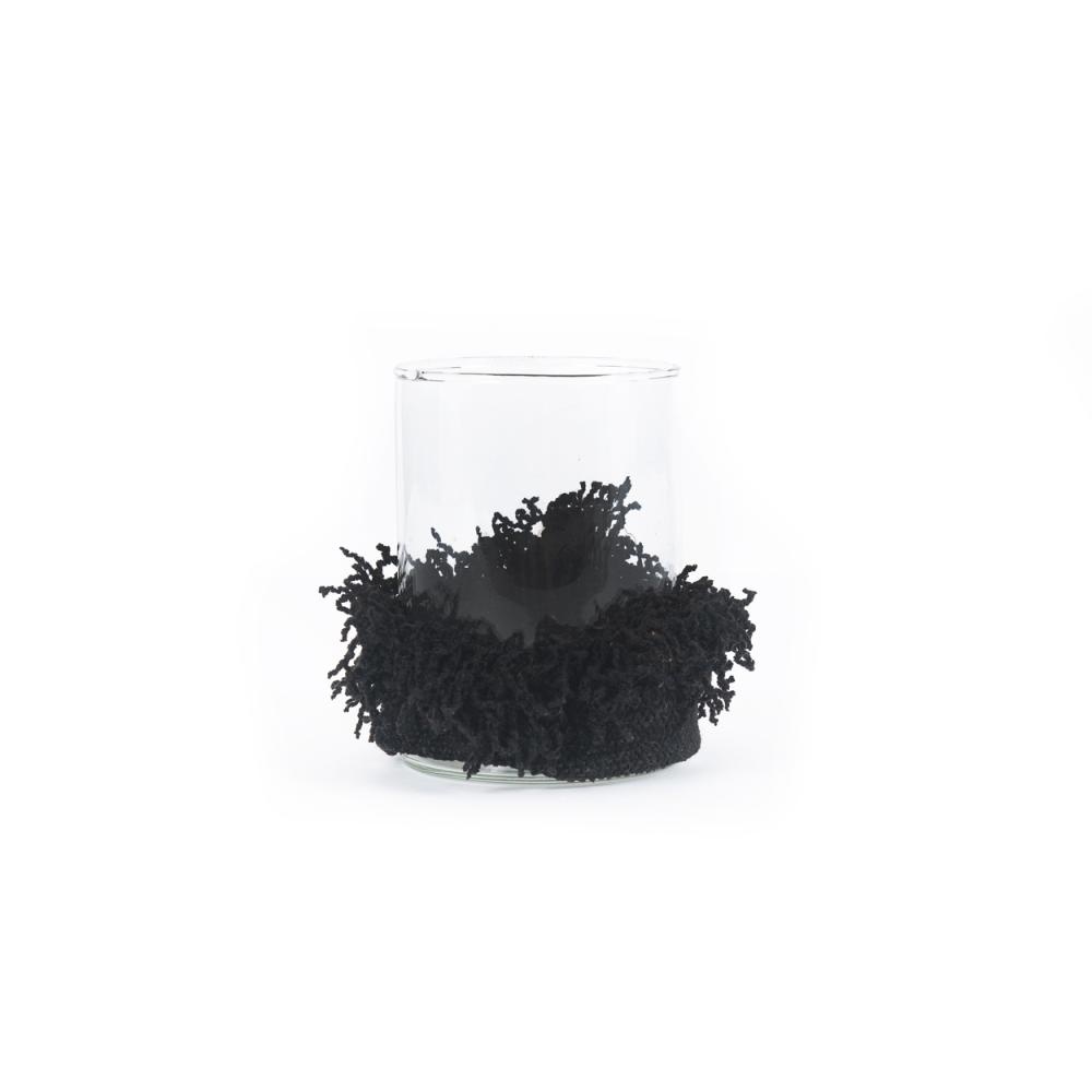 Bazar Bizar The Oh My Gee Kaars Houder - Zwart Velvet - M - Set van 4