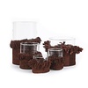 The Oh My Gee Kaars Houder - Bourgondisch Velvet - XL
