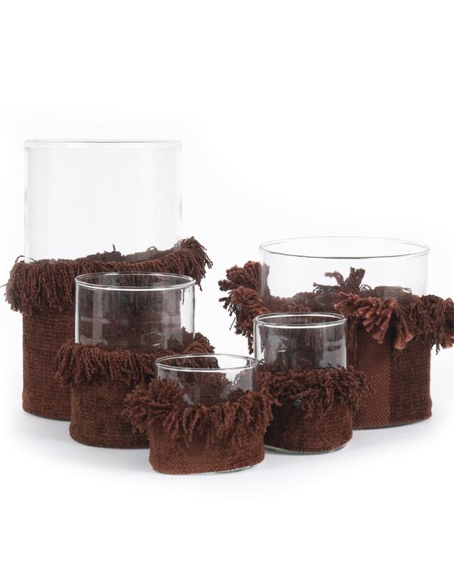 Bazar Bizar The Oh My Gee Kaars Houder - Bourgondisch Velvet - XL