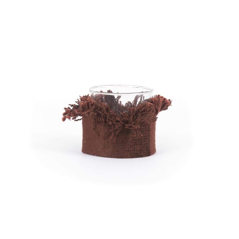 Bazar Bizar The Oh My Gee Kaars Houder - Bourgondisch Velvet - S - Set van 4