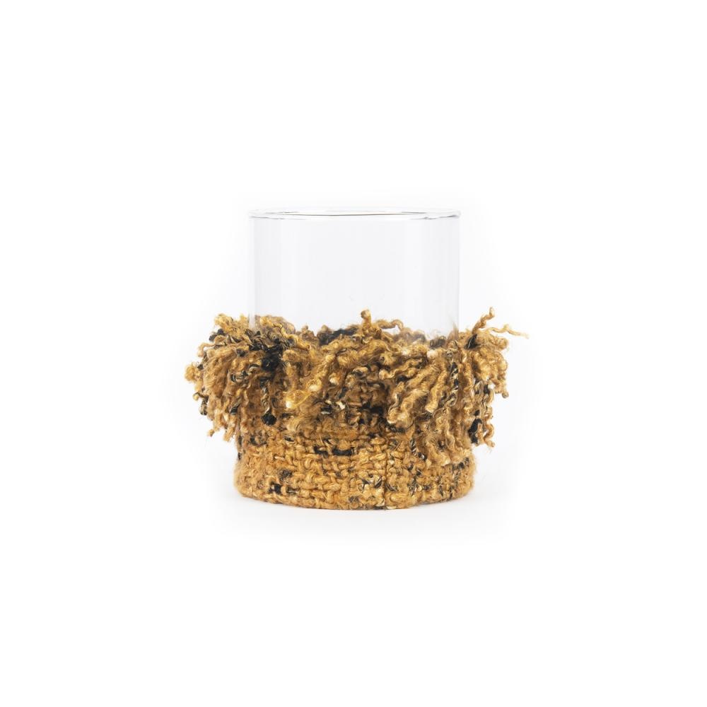 Bazar Bizar The Oh My Gee Kaars Houder - Kaneel/ Zwart - L - Set van 2