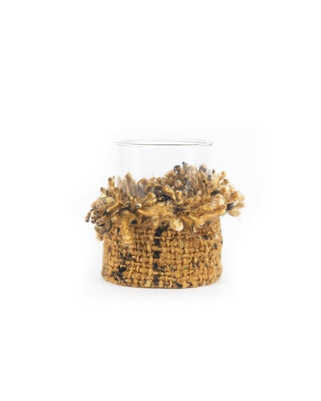 Bazar Bizar The Oh My Gee Kaars Houder - Kaneel/ Zwart - M - Set van 4
