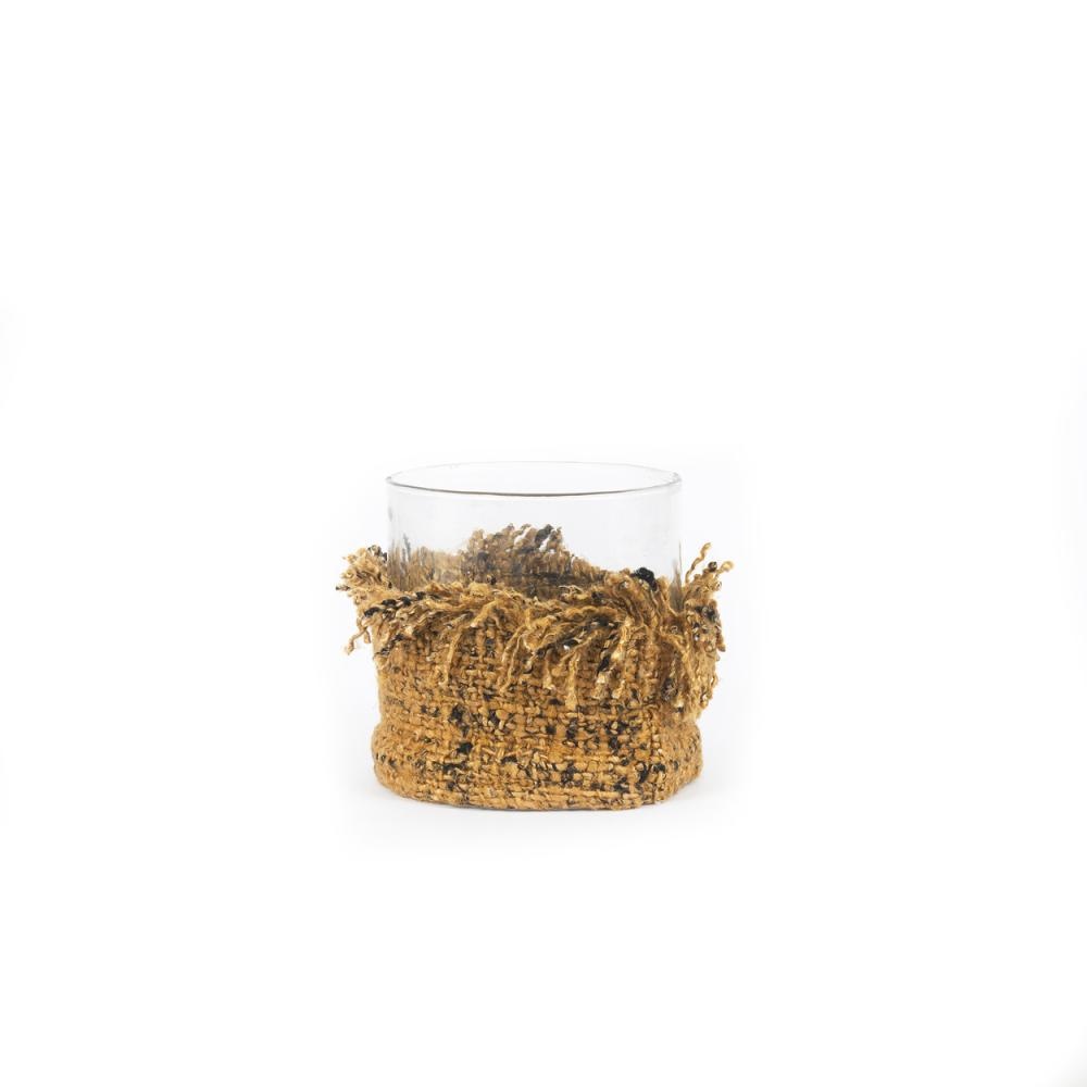 Bazar Bizar The Oh My Gee Kaars Houder - Kaneel/ Zwart - S - Set van 4