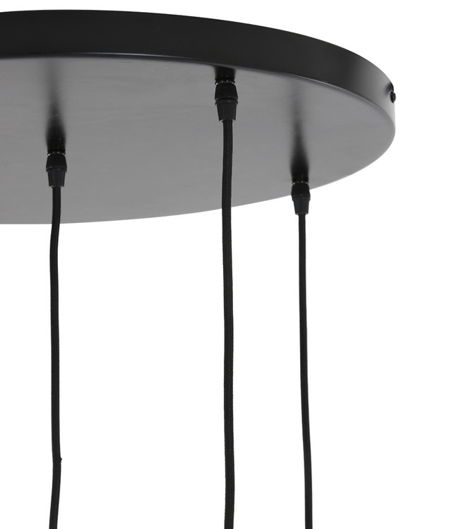 Light&Living Hanglamp 5L Ø61X66 cm Rakel Antiek Brons + Smoke