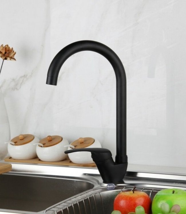 Rene Houtman Zwarte Draaibare Keukenkraan