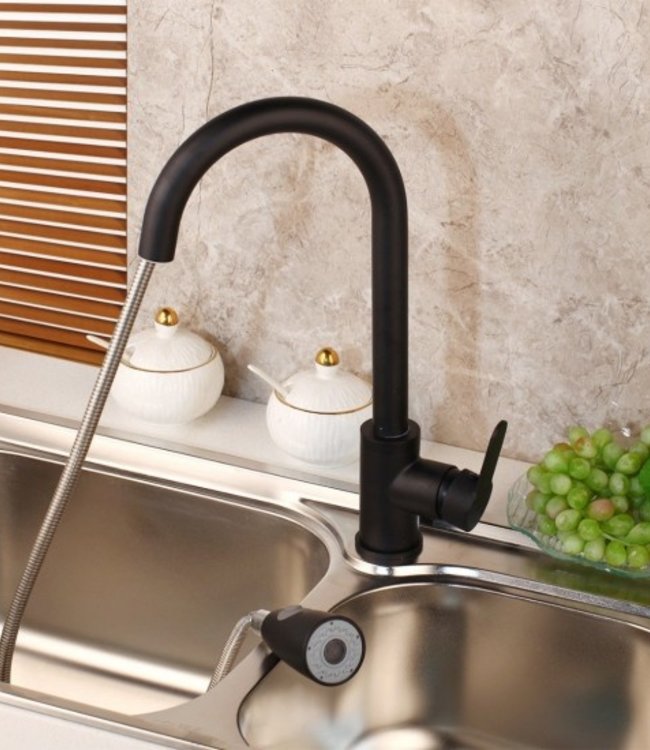 Rene Houtman Mat Zwarte Keukenkraan