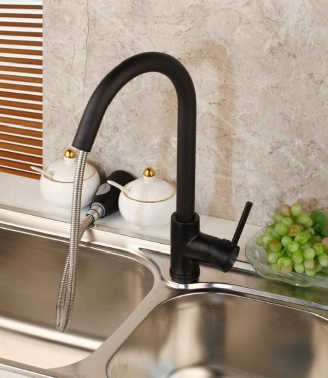 Rene Houtman Mat Zwarte Keukenkraan