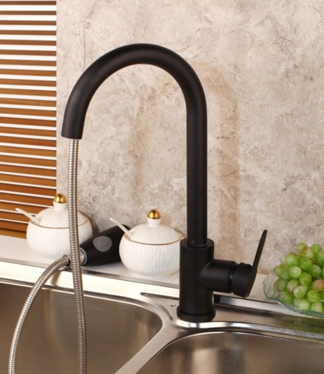 Rene Houtman Mat Zwarte Keukenkraan