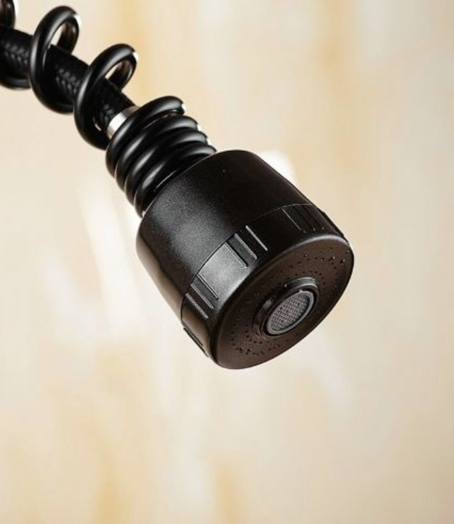 Rene Houtman Zwarte Keukenkraan - Draaibaar - Retro