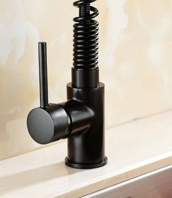 Rene Houtman Zwarte Keukenkraan - Draaibaar - Retro