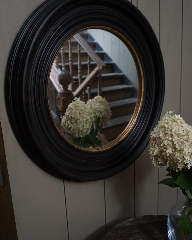 Brynxz Spiegel Rond Rusty Zwart/Goud 70 cm