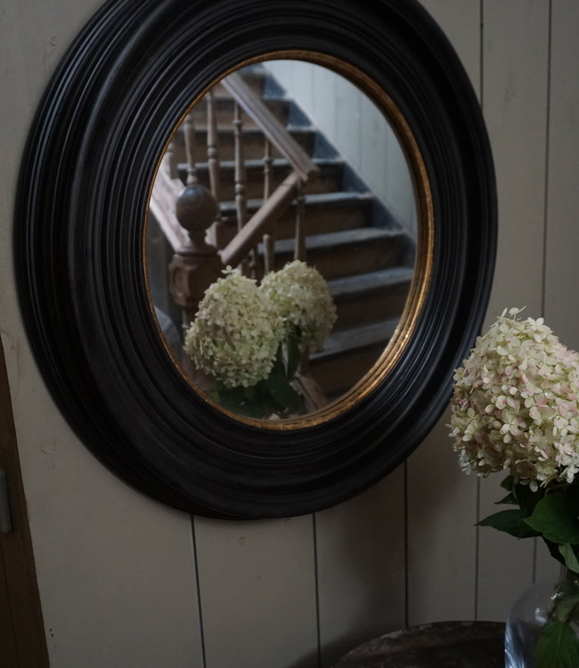 Brynxz Spiegel Rond Rusty Zwart/Goud 70 cm