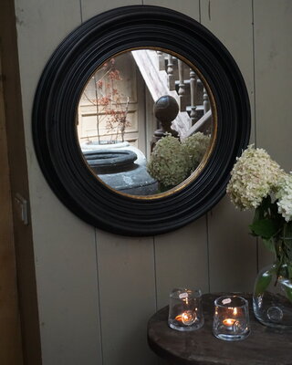 Brynxz Spiegel Rond Rusty Zwart/Goud 70 cm