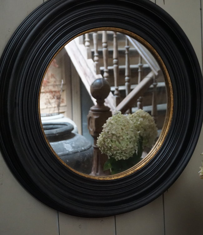 Brynxz Spiegel Rond Rusty Zwart/Goud 70 cm
