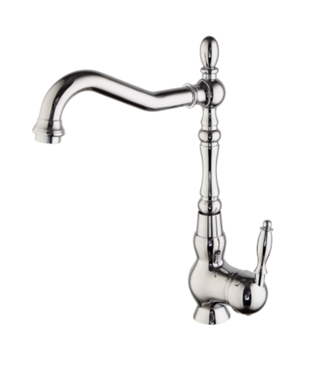 Rene Houtman Landelijke Wastafelkraan - Chroom - Met Draaibare Hals